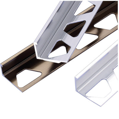 تریم کاشی آلومینیومی Square Edge کاشی حمام سفید کاشی گوشه ای فلزی