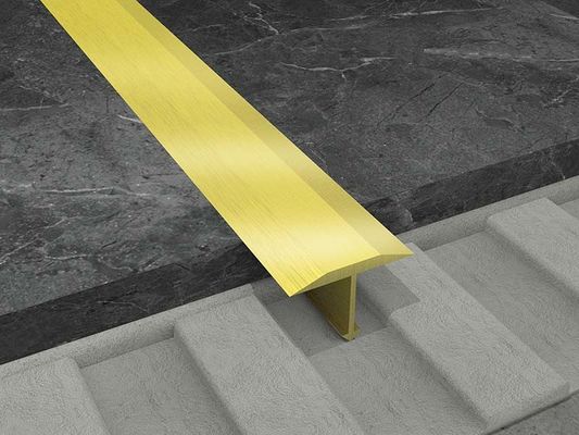 نوار پایان دهنده حاشیه 6 میلی متر کاشی فولاد ضد زنگ T شکل