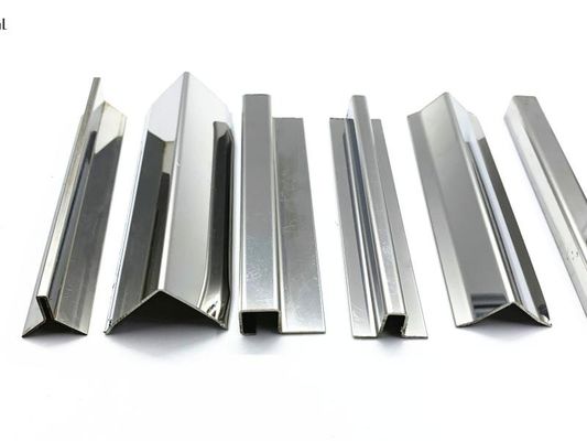 Inside Corner Stainless Steel Metal Bullnose Border Edge Trim 2.5m