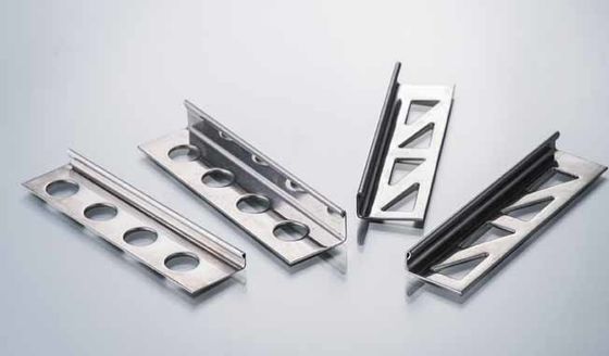 Inside Corner Stainless Steel Metal Bullnose Border Edge Trim 2.5m