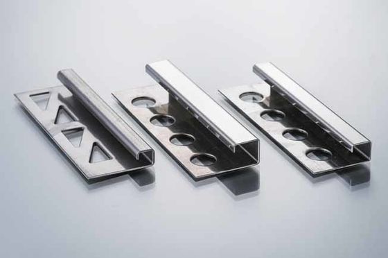 Inside Corner Stainless Steel Metal Bullnose Border Edge Trim 2.5m