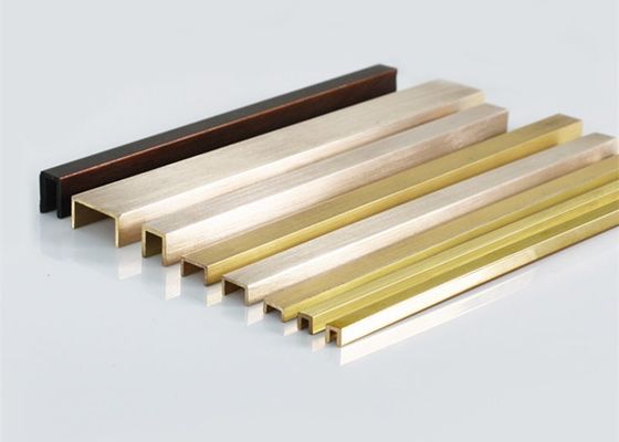 Brass Edge Trim For Tiles 2.5m Ceramic Tile Decoration