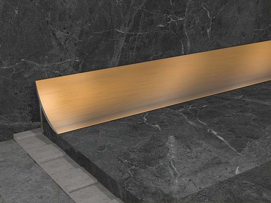Y Shaped Stainless Steel Floor Trim 0.6mm Tile Edge Border Finishing Strip