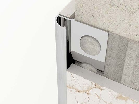 TUV Stainless Steel Tile Trim Brushed Round Closing Metal Strip