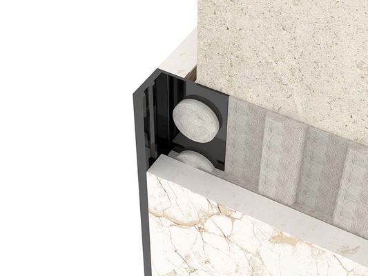 Bright Metal Color Stainless Steel Tile Trim 8mm Square Shape