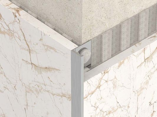 1.8m Brushed Stainless Steel Angle Trim Metal Bullnose Border Edge Trim