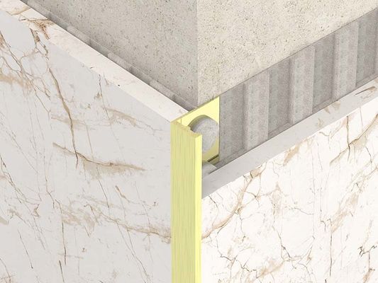 1.8m Brushed Stainless Steel Angle Trim Metal Bullnose Border Edge Trim