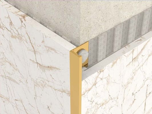Bright 2.5m Stainless Steel Tile Trim Silver Metal Decorative Bullnose Border