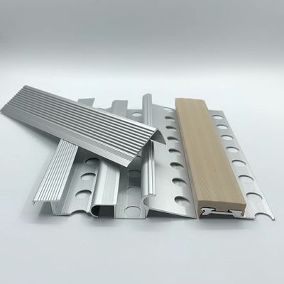 High Low Buckle Aluminium Flat Strip Laminate Floor Edging Strip Anodized