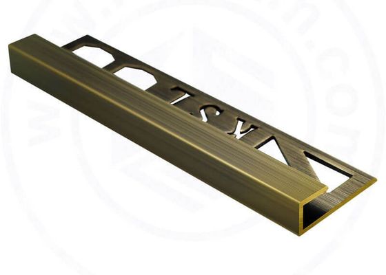 Interior Decoration Luxurious Brass Edging Strip Brushed Brass Tile Trim 10mm