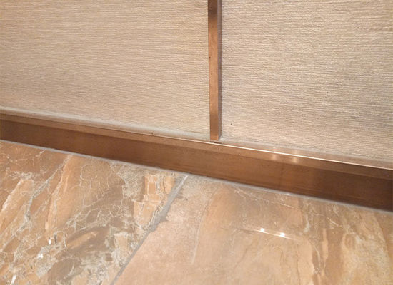 Anodized Stainless Steel Skirting Board Waterpoof Stainless Steel Baseboard