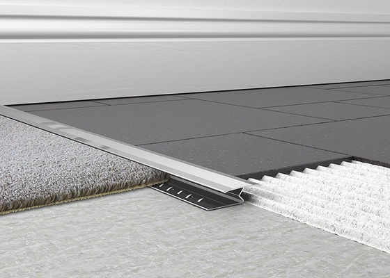 Aluminum Alloy Curved Carpet Transition Strips For Hotel Plaza