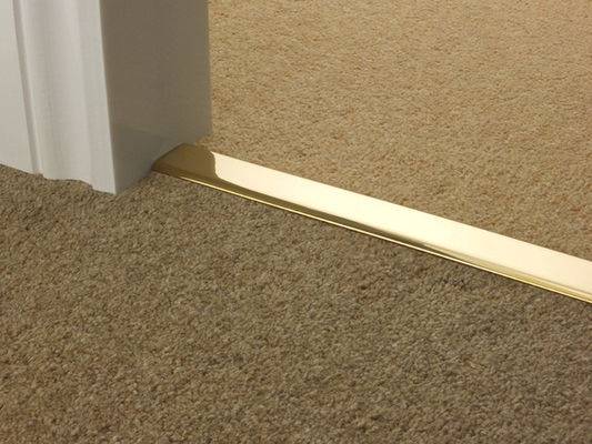 Aluminum Alloy Curved Carpet Transition Strips For Hotel Plaza