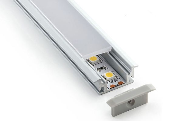 10mm Aluminum LED Profiles For Strip Lights Interior Lighting With Frosted Cover