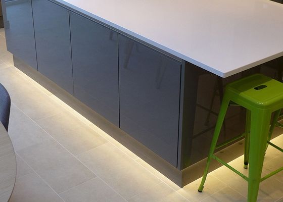 Electrophoresis Aluminum LED Profiles Aluminium Skirting Board 80mm
