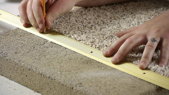 Electrophoresis Aluminum Carpet Trim Layering Strips For Floor