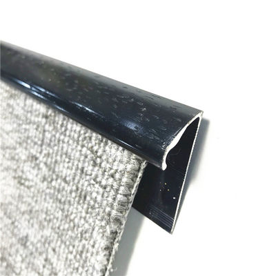 Carpet Accessories Chrome Silver Tile Transition Strip Aluminum Carpet Trim 2.5cm