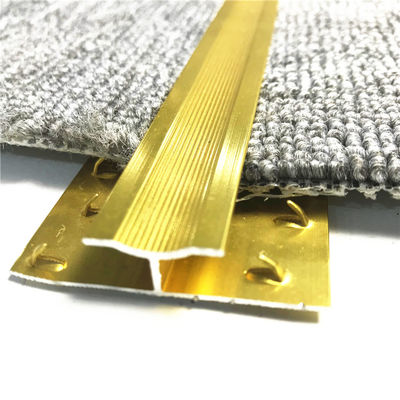 Carpet Accessories Chrome Silver Tile Transition Strip Aluminum Carpet Trim 2.5cm