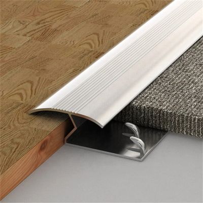 Silver Aluminium Z Section Aluminum Carpet Trim 15mm Carpet Trim Edge