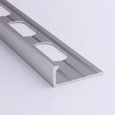 2.7m Zinc Chrome Square Edge Tile Trim Aluminum