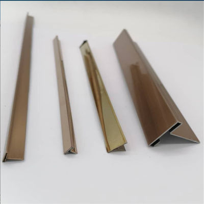 T Stainless Steel Gold Silver Aluminium Tile Trim  8mm 10mm
