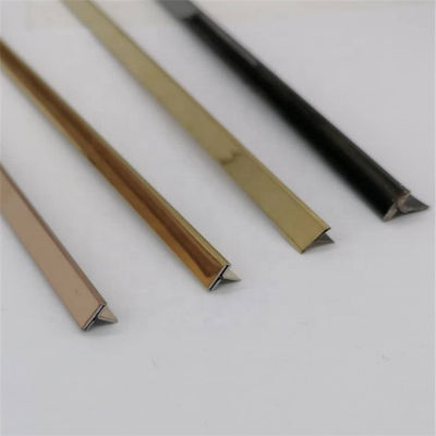 T Stainless Steel Gold Silver Aluminium Tile Trim  8mm 10mm