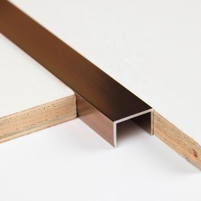 10MM Brush Gold Aluminium Tile Trim Decoration Polished
