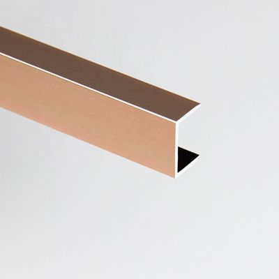 10MM Brush Gold Aluminium Tile Trim Decoration Polished
