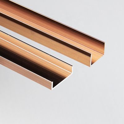 10MM Brush Gold Aluminium Tile Trim Decoration Polished