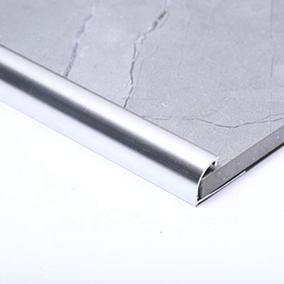 Bathroom Ceramic U Channel Round Aluminium Tile Trim 1.8m