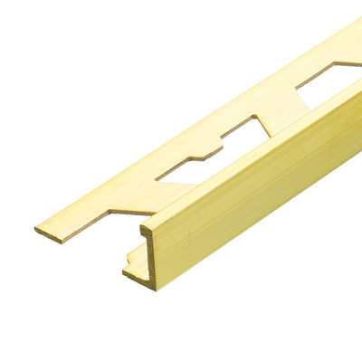 Furniture Use 2.7m Brass Decorative Strips L Shaped Tile Trim