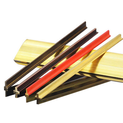 Furniture Use 2.7m Brass Decorative Strips L Shaped Tile Trim