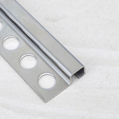 Curving Corner Tile Profile Silver Stainless Steel Tile Trim 10mm Round Shape
