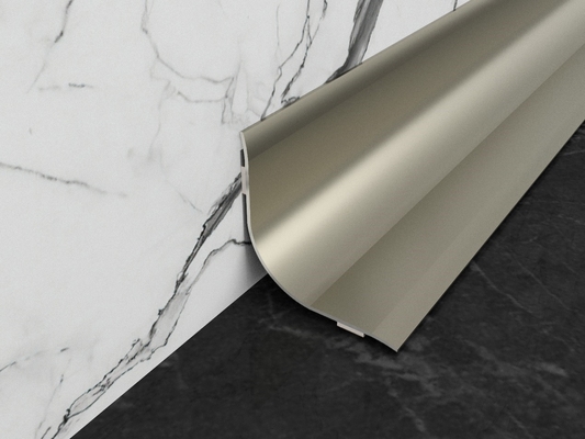 Silver Color Internal Aluminium Tile Trim Custom Size
