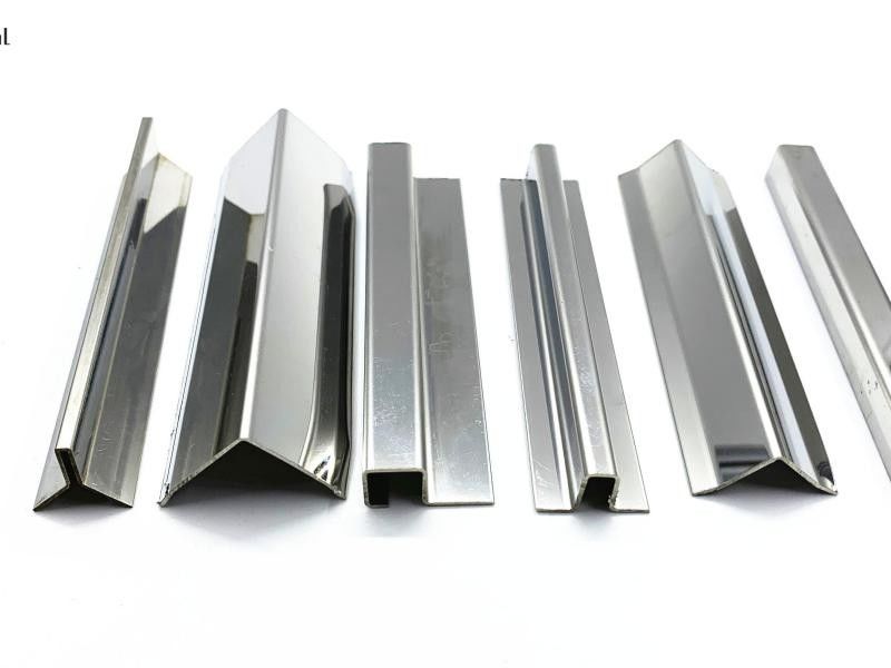 Inside Corner Stainless Steel Metal Bullnose Border Edge Trim 2.5m