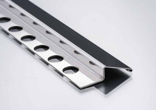 Inside Corner Stainless Steel Metal Bullnose Border Edge Trim 2.5 متر