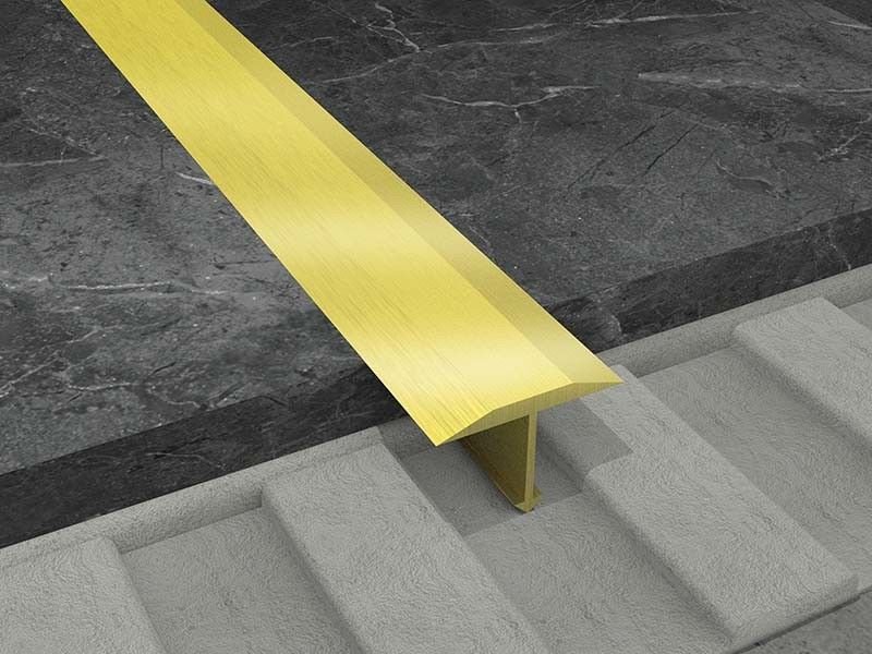 نوار پایان دهنده حاشیه 6 میلی متر کاشی فولاد ضد زنگ T شکل
