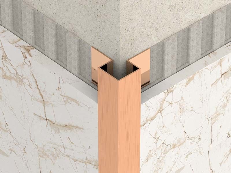 نوار بسته بندی تزئینی کاشی فولادی ضد زنگ 10 mm Corner Edge Trim