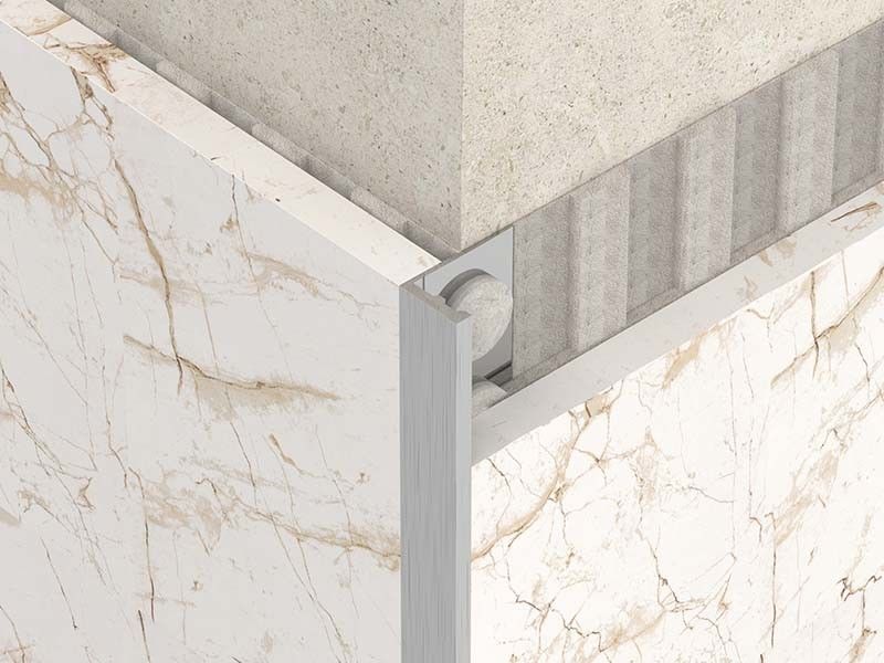 1.8m Brushed Stainless Steel Angle Trim Metal Bullnose Border Edge Trim