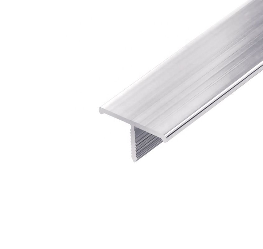 High Low Buckle Aluminium Flat Strip Laminate Floor Edging Strip Anodized