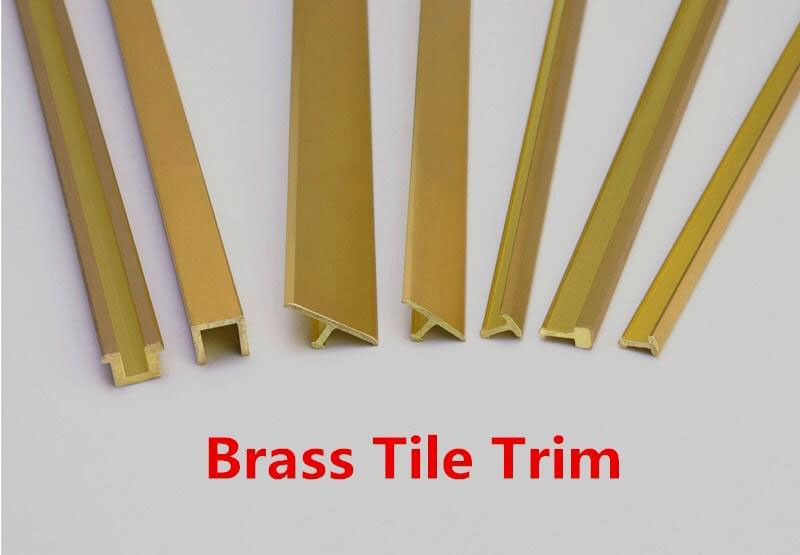 T Shape Brass Transition Strip Metal Threshold Flooring Trim Tile Transition Edge Strips