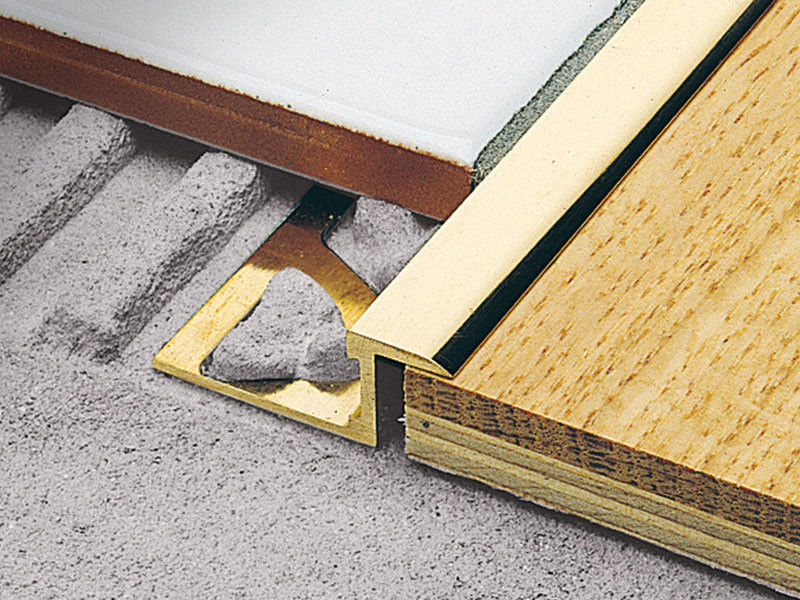 Interior Decoration Luxurious Brass Edging Strip Brushed Brass Tile Trim 10mm