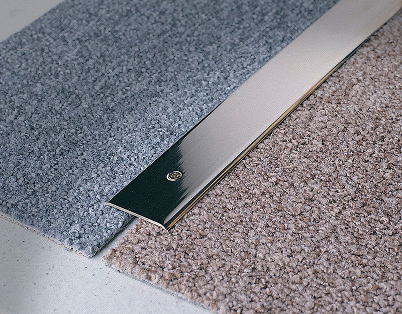 Aluminum Carpet To Tile Transition Strip 0.8mm Carpet Threshold Transition Strip