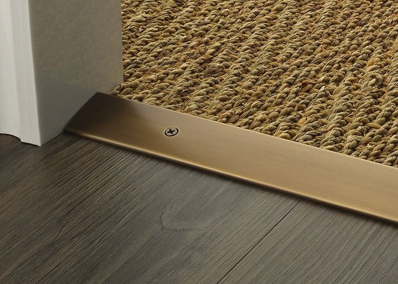 Aluminum Carpet To Tile Transition Strip 0.8mm Carpet Threshold Transition Strip