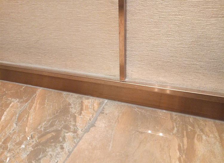 Anodized Stainless Steel Skirting Board Waterpoof Stainless Steel Baseboard