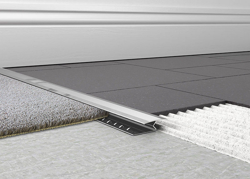 Aluminum Alloy Curved Carpet Transition Strips For Hotel Plaza