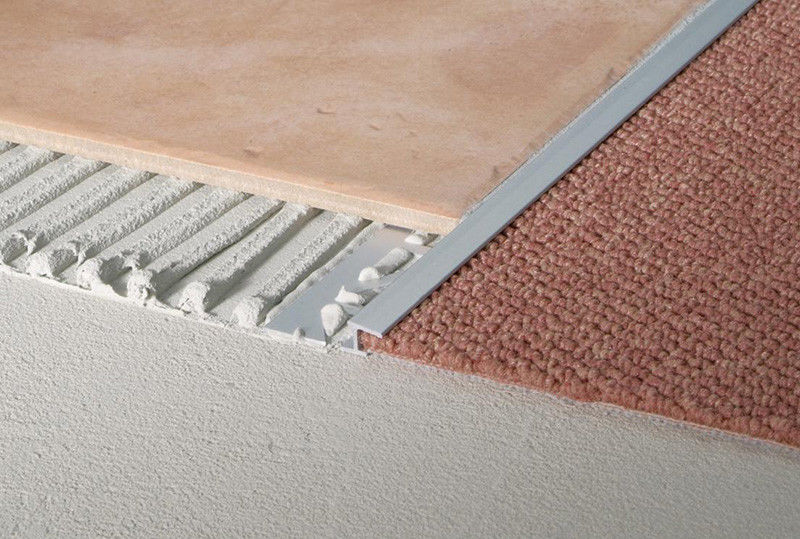 Aluminum Alloy Curved Carpet Transition Strips For Hotel Plaza