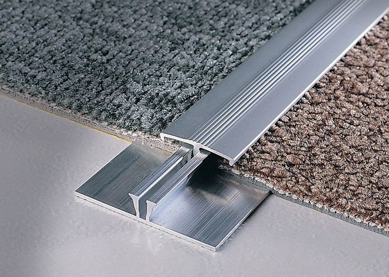 Anodized Aluminum Carpet Trim Foyer Of Hotel Plaza Bank