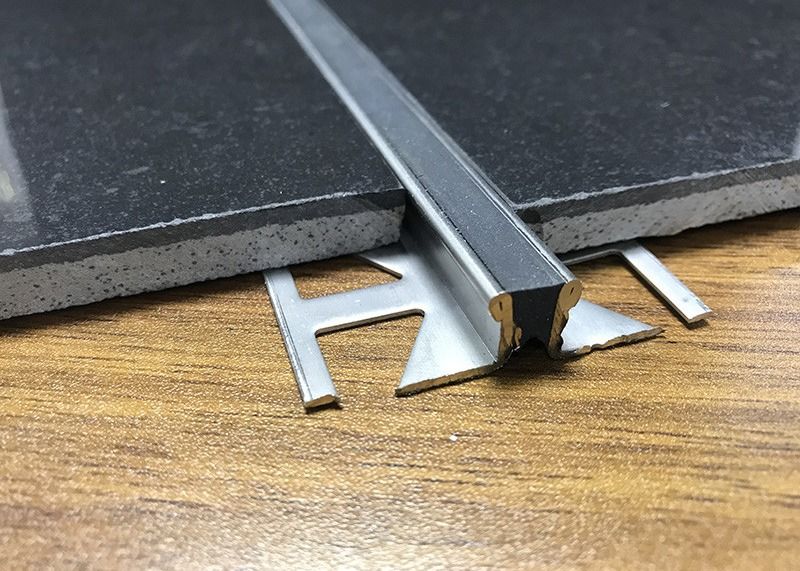 Ceramic Flooring 10mm Aluminium Movement Joint For Stone Floors