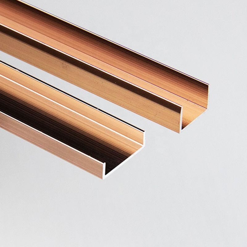 10MM Brush Gold Aluminium Tile Trim Decoration Polished